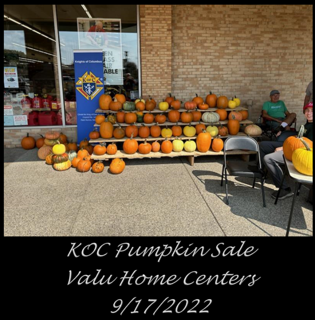 Pumpkins in display for the KOC pumpkin sale at Value Home Centers on September 17, 2022.